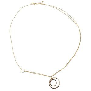 Women's 2-Layer Asymmetrical Gold Ring Necklace